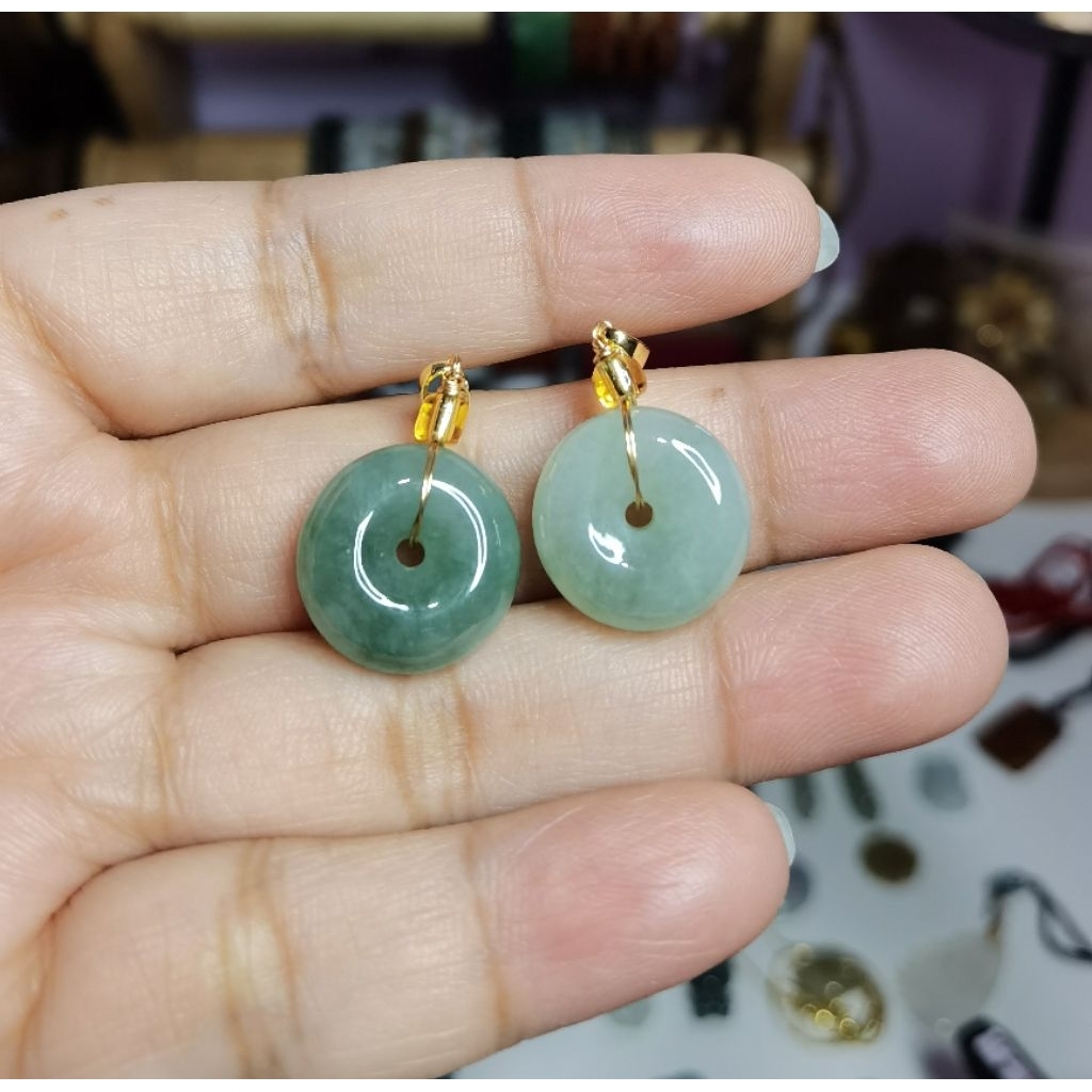 (Sertifikat) Liontin Giok Donut Jadeite Jade Burma Type A