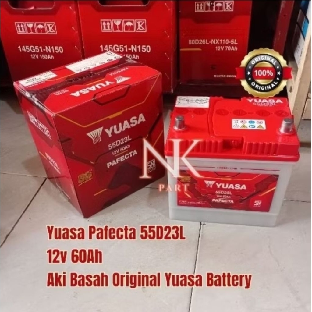 Aki Mobil Toyota Alphard, Vellfire, Camry Yuasa 55D23L Basah 60Ah