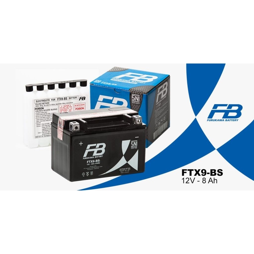 FURUKAWA BATTERY FTX9-BS 12V 8Ah AKI MOTOR NINJA