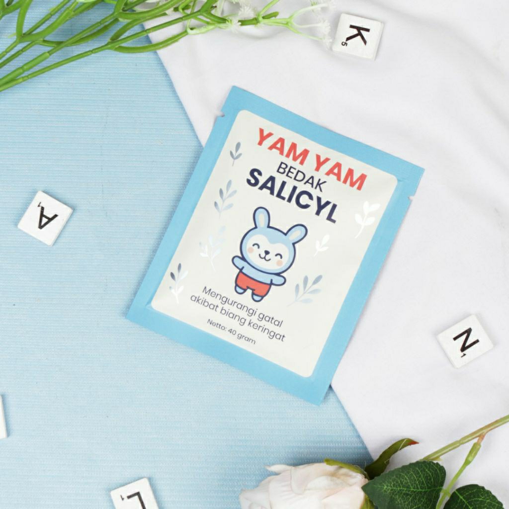 Yam Yam Bedak Salicyl (sachet 40 gr), isi 12 sachet per pack