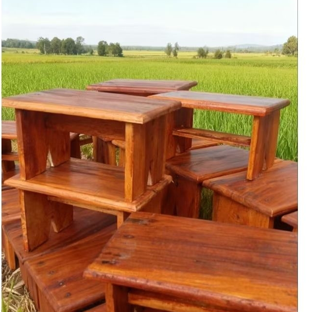 Dingklik Kayu Jati/Kursi Jongkok/Kursi Kayu Jati Asli