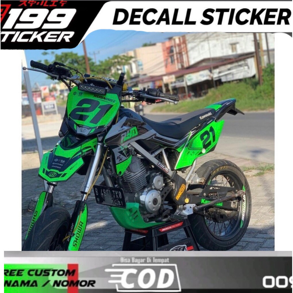 199sticker DECAL STIKER KLX BF 150L HIJAU CUSTOM FULL BODY