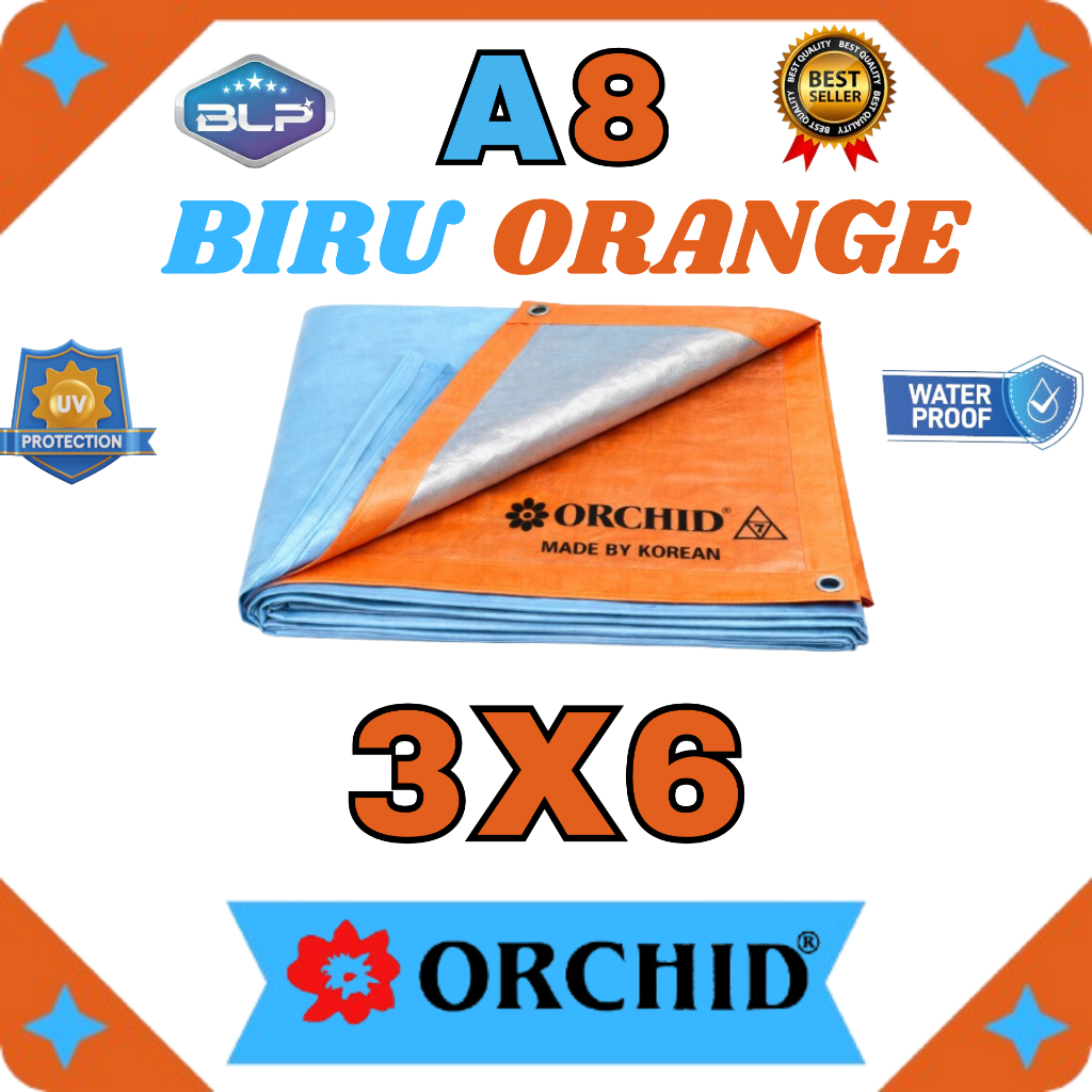 Terpal Orchid A8 Ukuran 3x6 Made In Korea