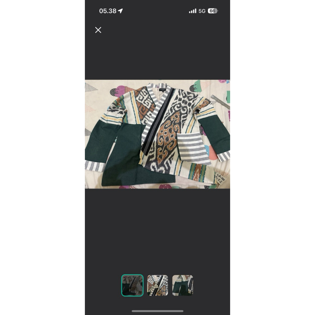 batik sovinska modern motif kombinasi hijau green