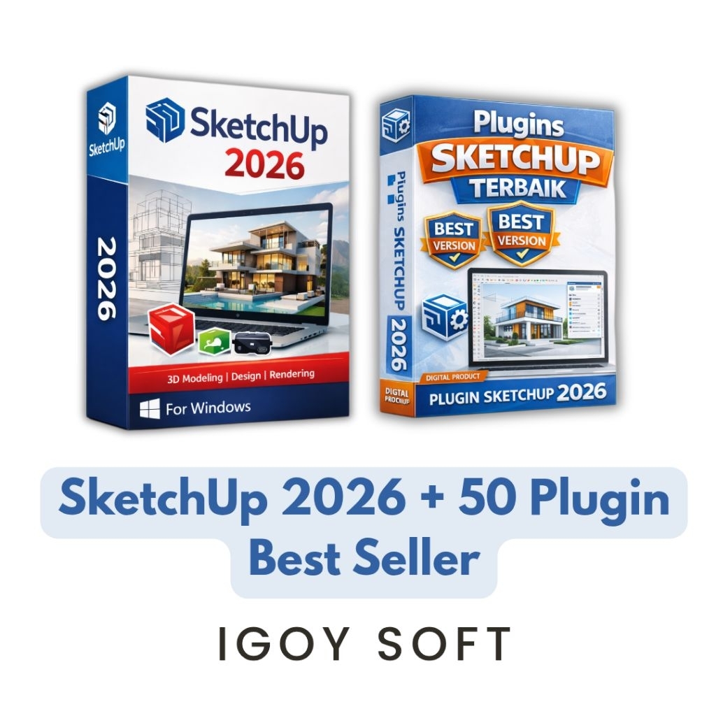 SketchUp Pro 2026 dan 50 Plugin SketchUp Permanen Full Version