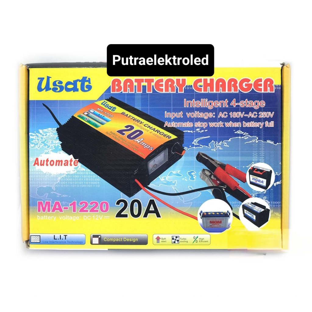 Charger Aki DC 12V 20A USAT Original / Charger Aki 20 Amper Otomatis