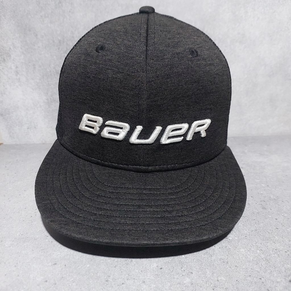 topi snapback NEW ERA 9FIFTY BAUER dark grey black original