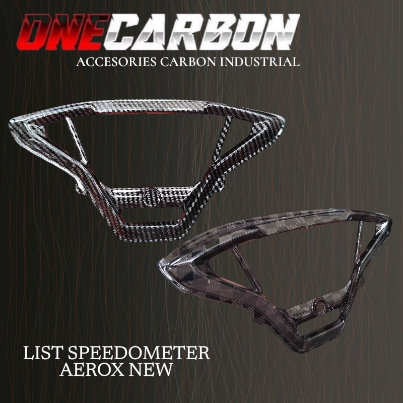 Cover list Speedometer Aerox new 2022-2024 Carbon list Speedometer Aerox new variasi ONECARBON