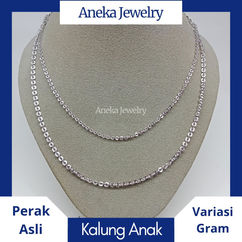 Kalung Anak Nori Ukir Variasi Ukuran, Perak 925