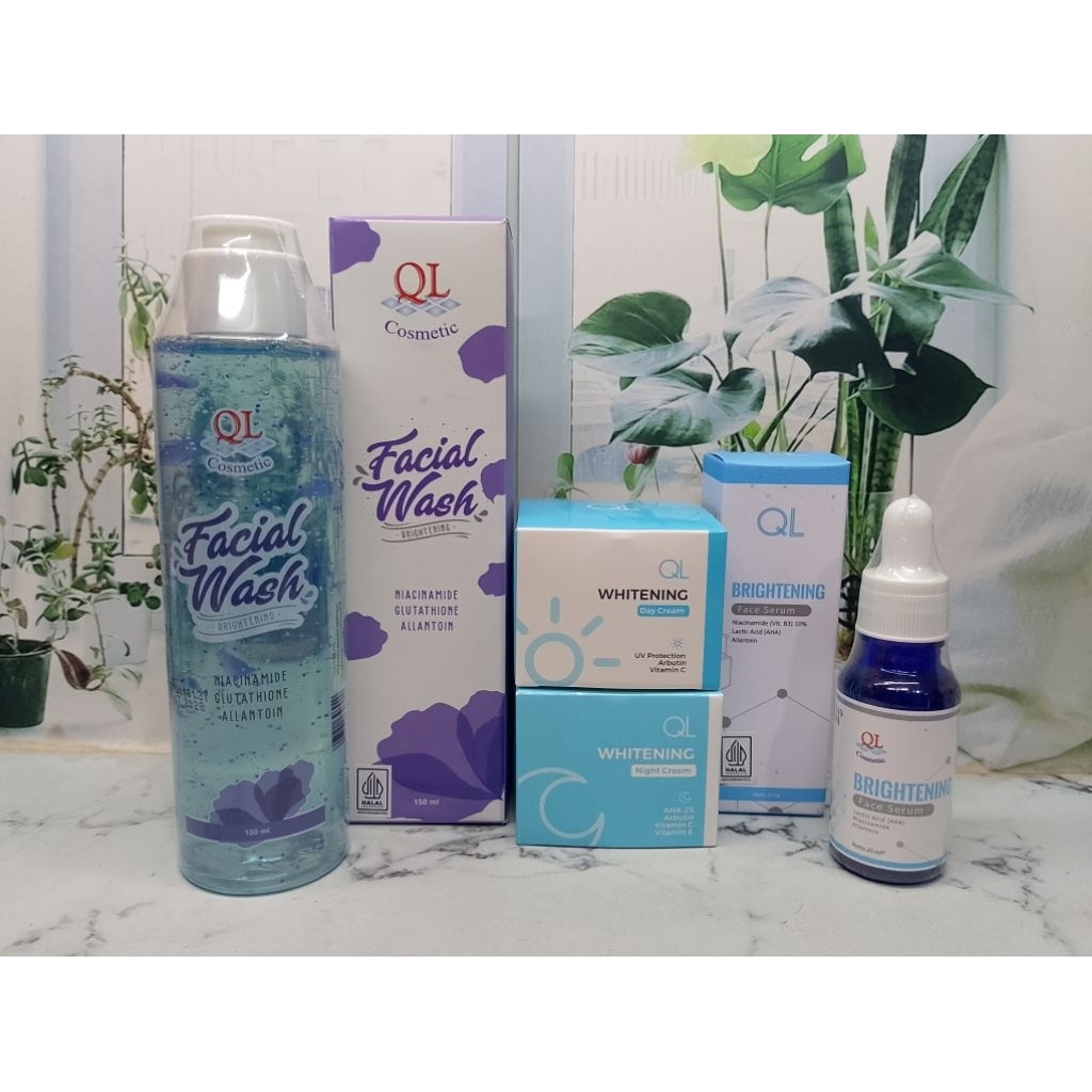 Paket Cream QL 4in1 Facial Wash, Serum, Cream Siang, Cream Malam
