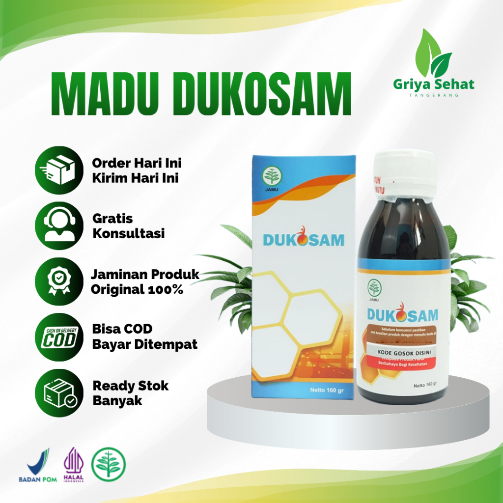 Madu Dukosam Herbal Asam Urat Kolesterol Rematik Original BPOM