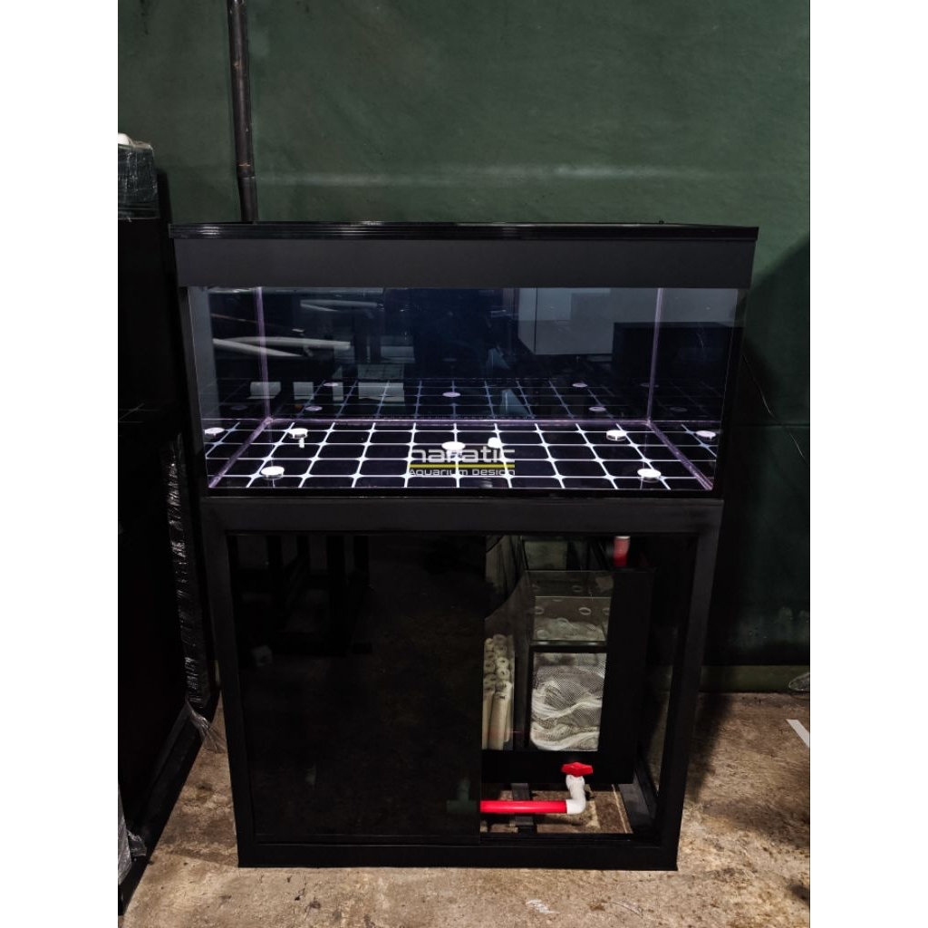 Aquarium full set 100x50x50 10mm | sistem bottom drain