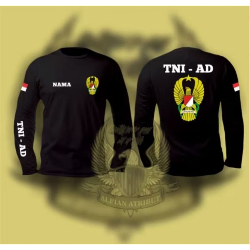 KAOS LENGAN PANJANG HARIAN TNI AD EDISI CUSTOM KEREN KAOS PRIA WANITA
