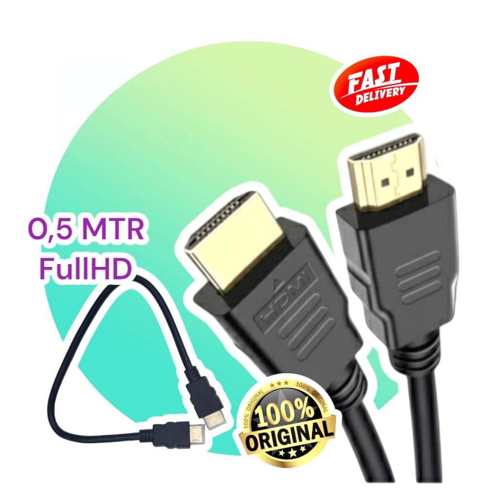 KABEL HDMI PENDEK 50 CM BERKUALITAS ORIGINAL