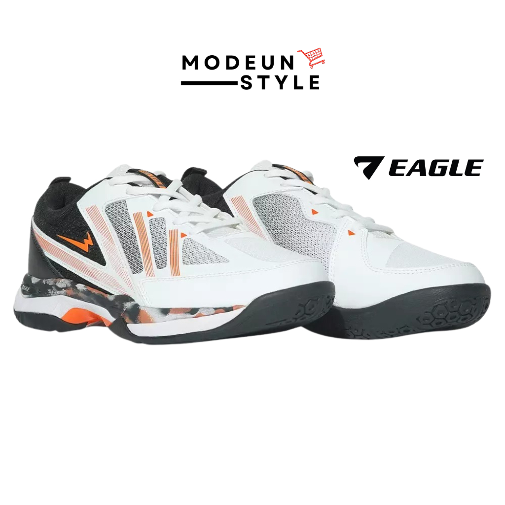 Eagle ZEPHYR PUTIH/HITAM - Sepatu Badminton