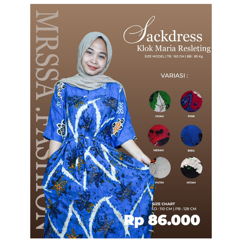 Sackdress Klok Maria Resleting - Mrssa.Fashion