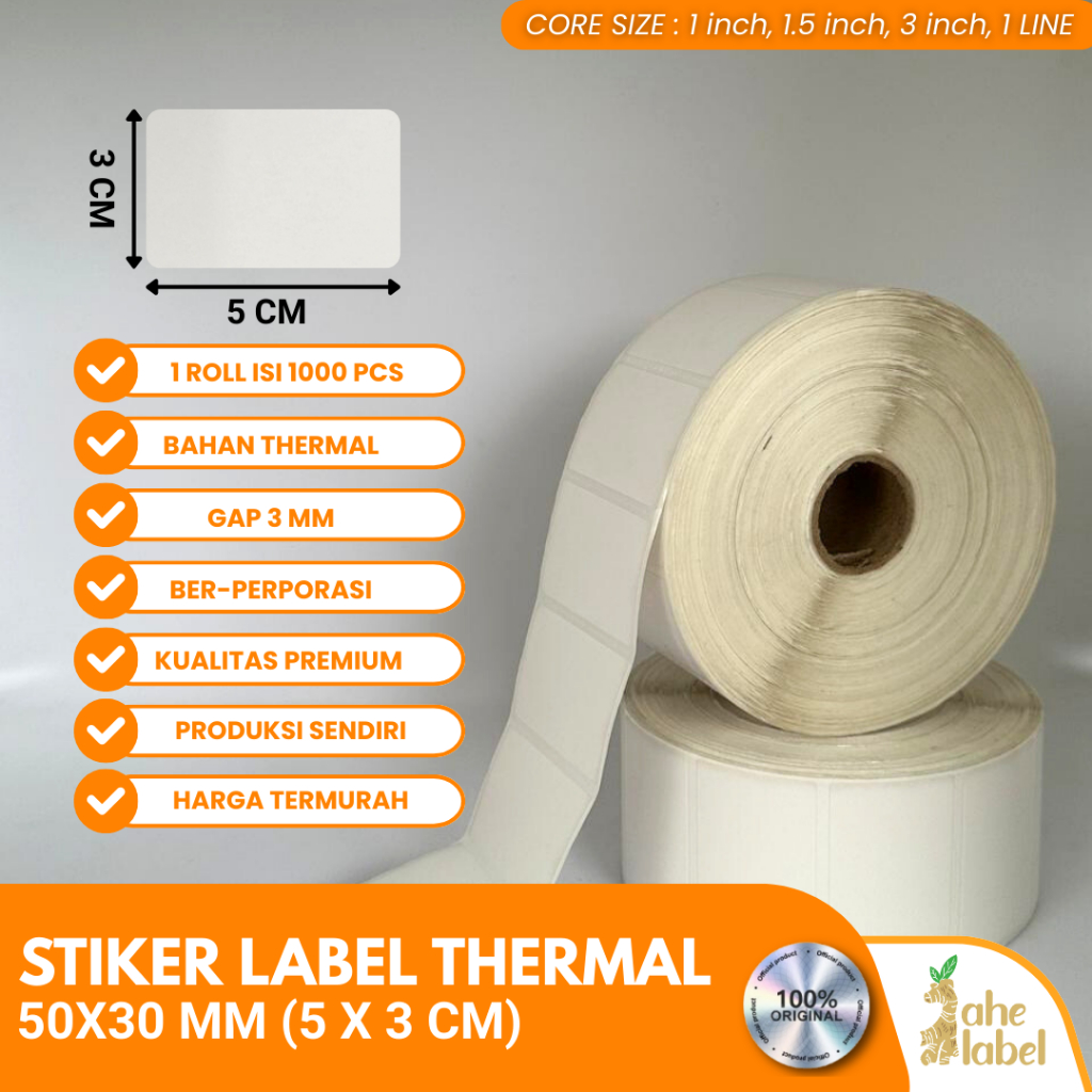 Label Sticker Barcode 50x30 Thermal