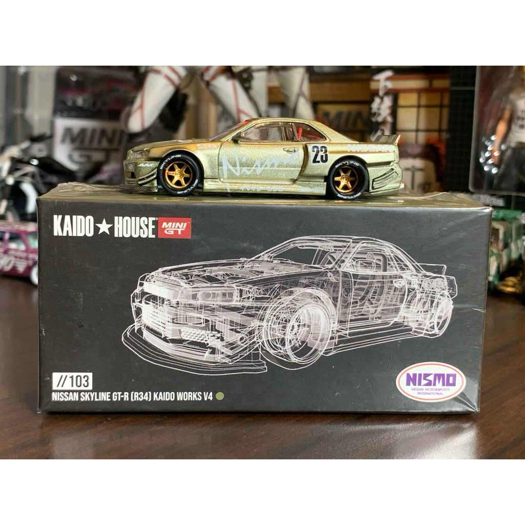 Mini GT Kaido House Nissan Skyline R34 Jade Green / UNSEALED