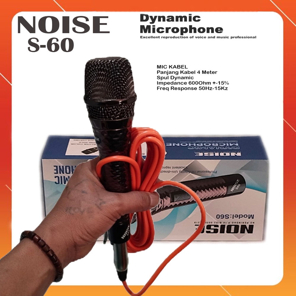 MIC KABEL NOISE S 60 ORIGINAL PANJANG KABEL 4 METER