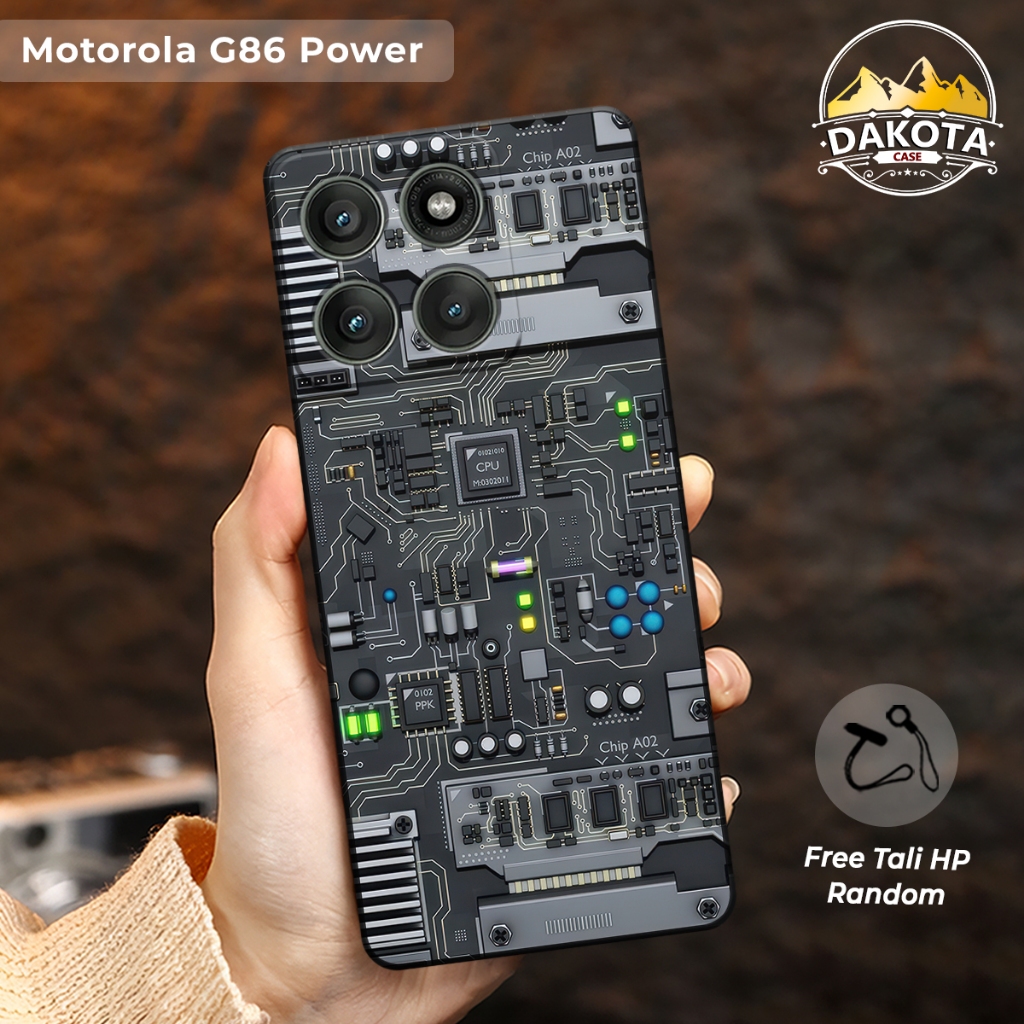 Casing Motorola G86 Power Motif Mesin HP UV Printing Bisa Custom Gambar | Softcase Lentur Macaron Pr