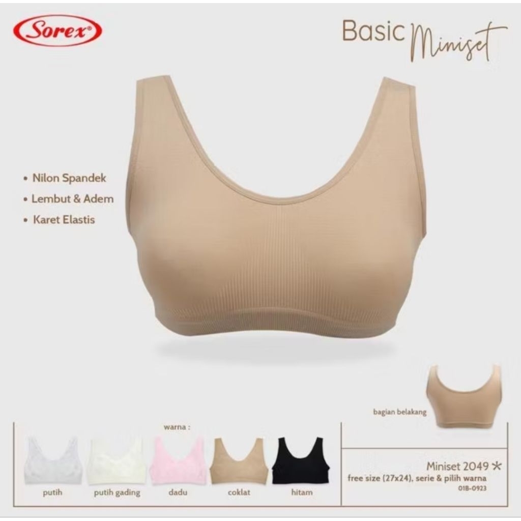 Miniset Sorex Anak Remaja | Miniset Rajut Bra Step 1 | ABG Jumbo 2048 2049 Seam Less