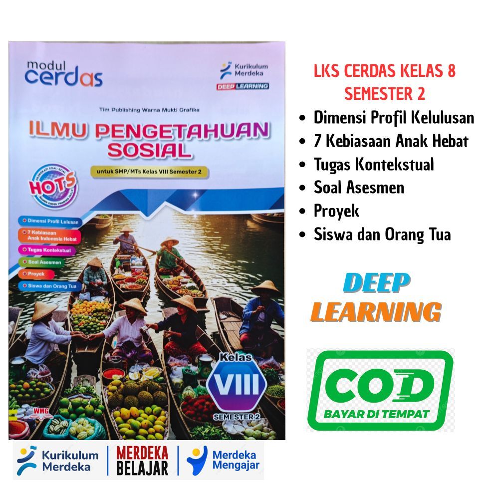 Lks Cerdas IPS Kelas 8 SMP Smt 2 Murah Terbaru