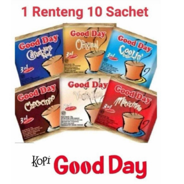 Kopi GoodDay 3in1 1Renceng Ready semua varian rasa