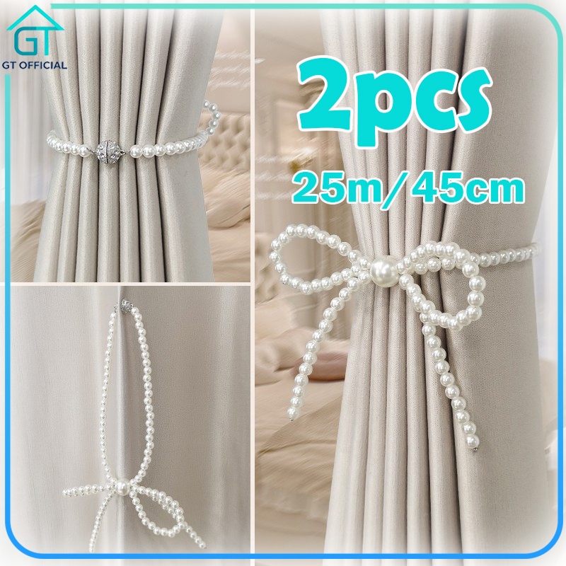 2PCS Tali Pengikat Tirai Magnetic Kupu Kupu Pengait Gorden Logam Unik Tali Korden Jendela Ikat Gorde