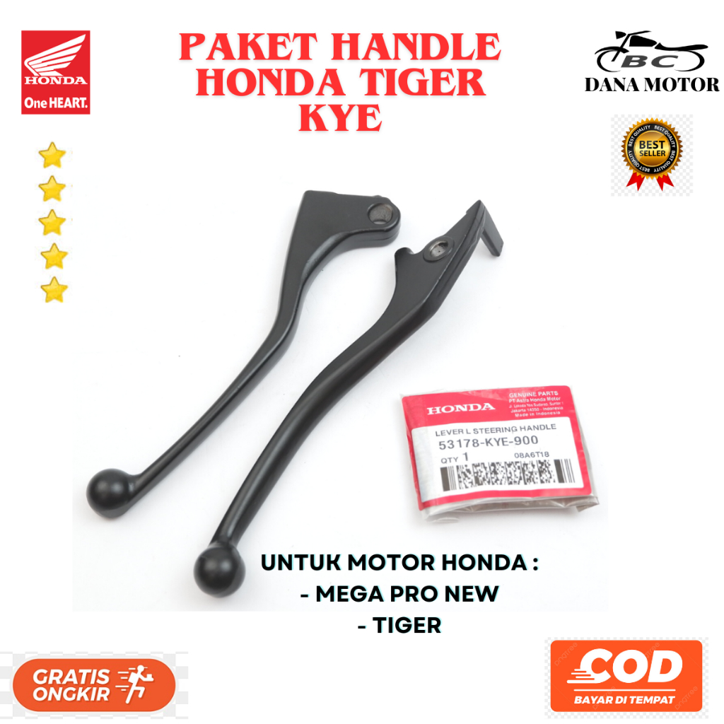 Handle Mega Pro Ori / Paket Hendel Kanan Kiri Honda Tiger Original Premium - KYE