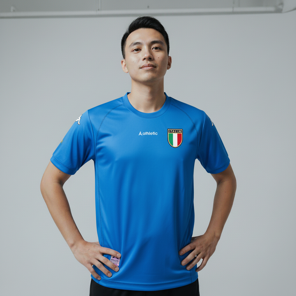 ATHLETIC SPORTWEAR - Jersey Bola Fantasy Italy Home 2000-2002 Fullprinting Casual - Atasan