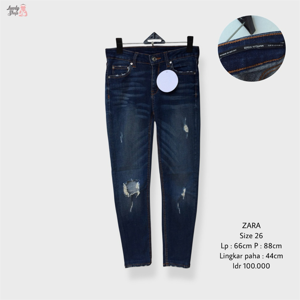 zara celana jeans ripped