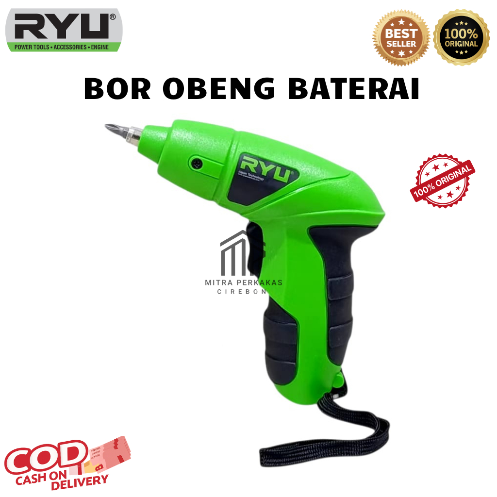RYU Mesin Bor Tangan Cordless Praktis Tanpa Kabel Untuk Pekerjaan Ringan - RCD 4.8V-1 ORIGINAL 100%