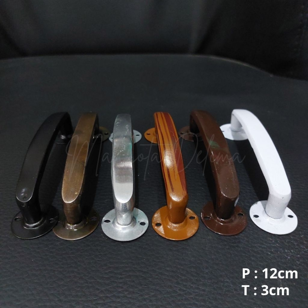 Handle Laci Tarikan Gagang Pintu Aluminium Lengkung Bulan Almari Lemari Jendela Dapur Minimalis