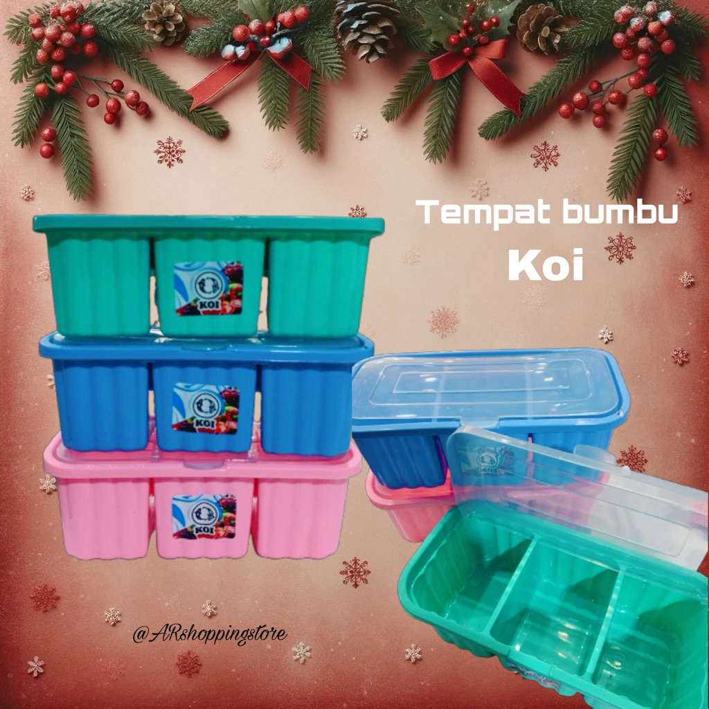 Tempat bumbu sekat 3 plastik