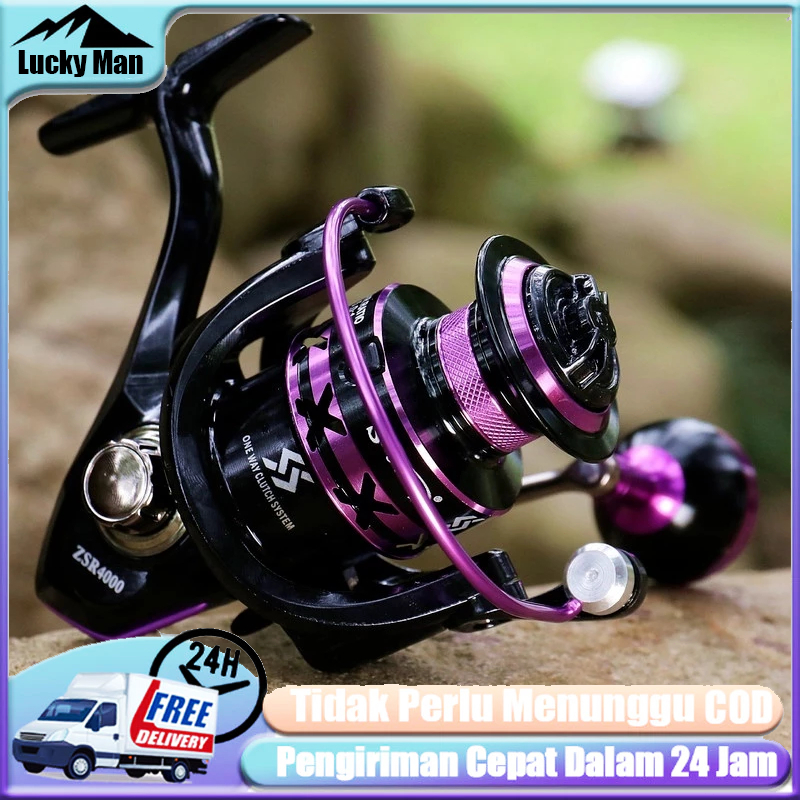 LUCKY MAN-Gulungan pancing 2000-5000mm, gagang gulungan logam, gulungan spinning, gulungan casting, 
