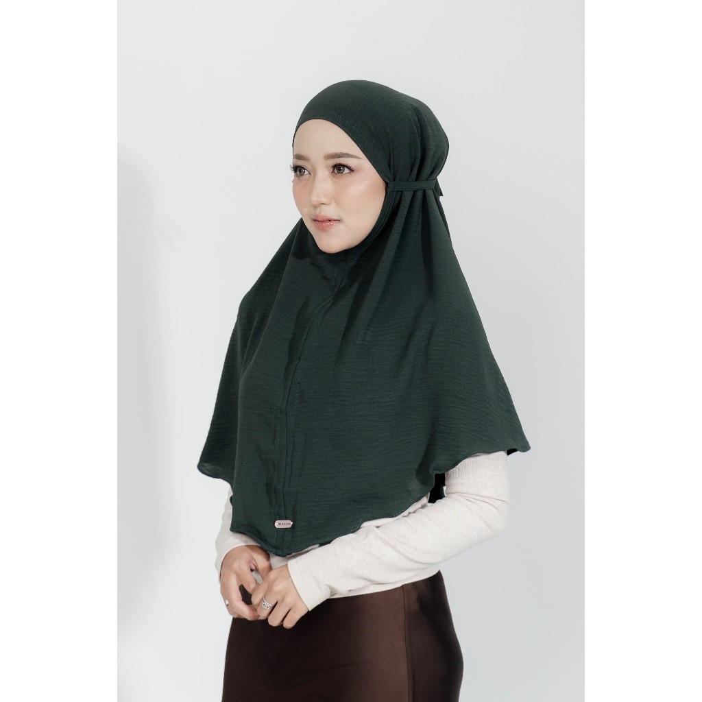 Laniya - Maysa ( Hijab Bergo Cringkle Olive)