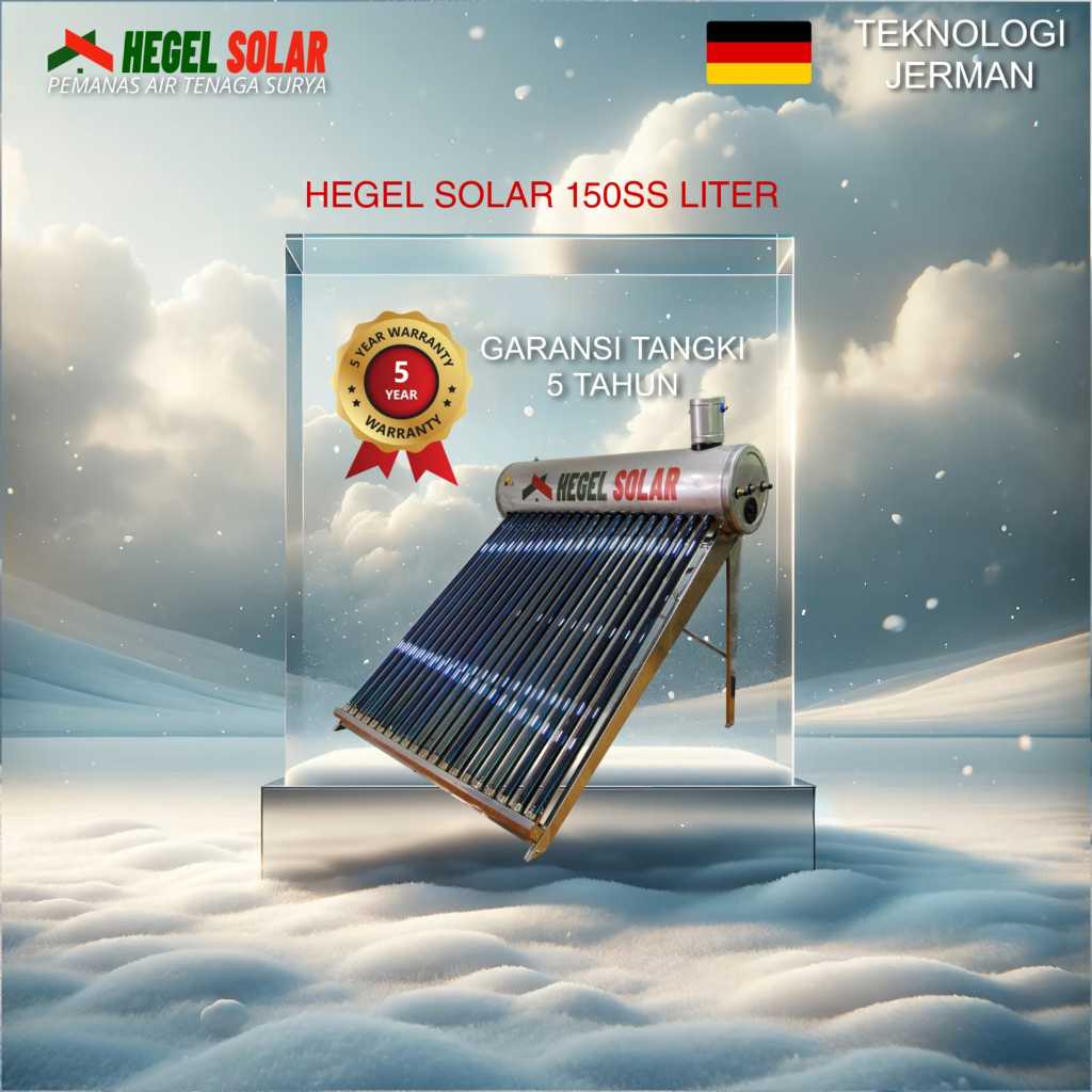 Hegel Solar Water Heater - Water Heater 150 Liter (Direct System) Stainless Steel 304 - Water Heater
