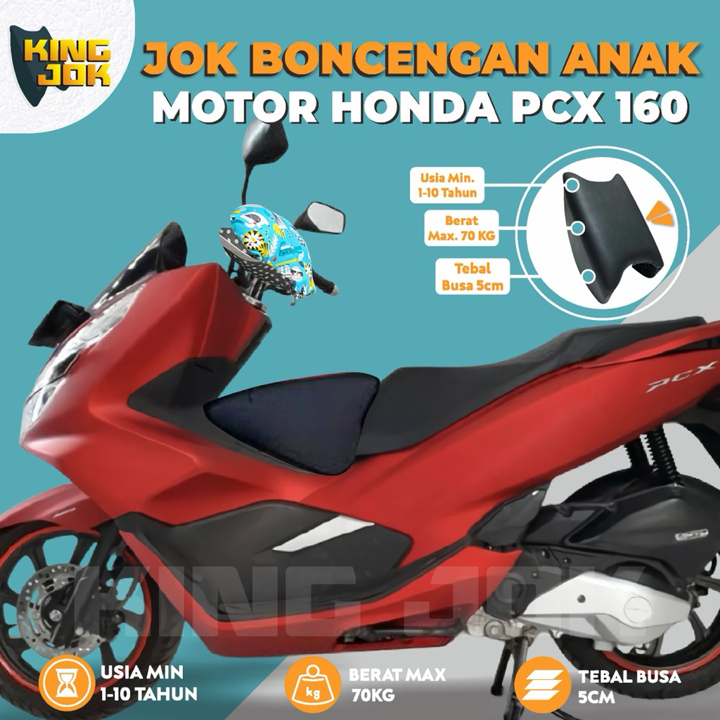 KING.JOK Jok Motor Anak Boncengan Depan PCX 160 Kursi Dudukan Portable Matic