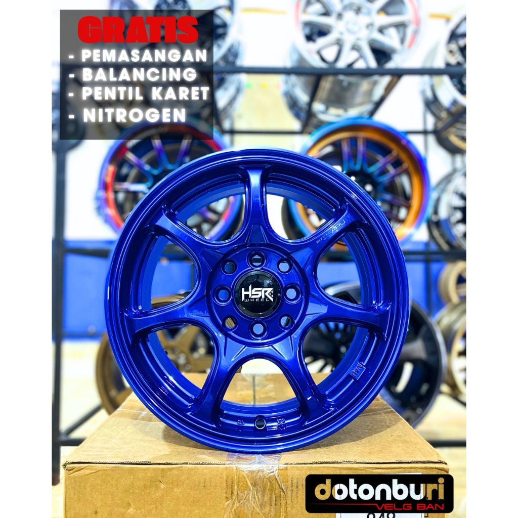 Velg Racing Mobil HSR ARU TC10 R15 PCD 4x100 4x114.3 Promo Gratis Ongkir Pelek Mobil Brio agya