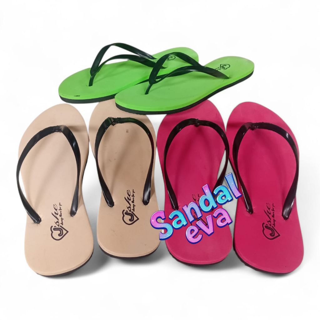 Sandal jepit wanita dewasa sehari hari j,she