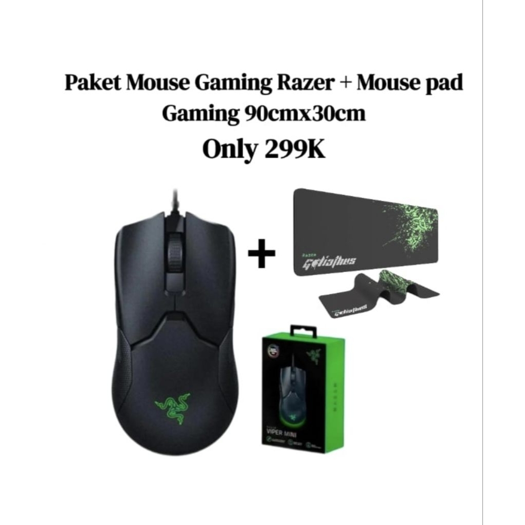 Paket Mouse Razer Viper Mini plus Mousepad Razer Goliathus XL