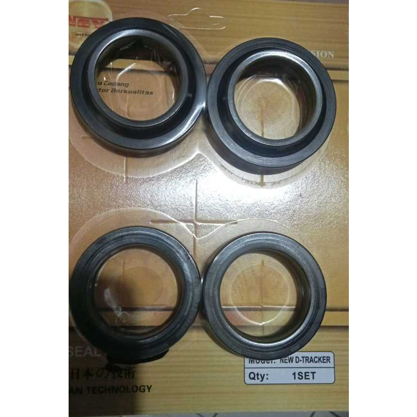 Seal Shock Depan Seal Shock Up Side Down KLX BF KLX D-Tracker/ Dtacker New + Seal Tutup Shock Set ( 