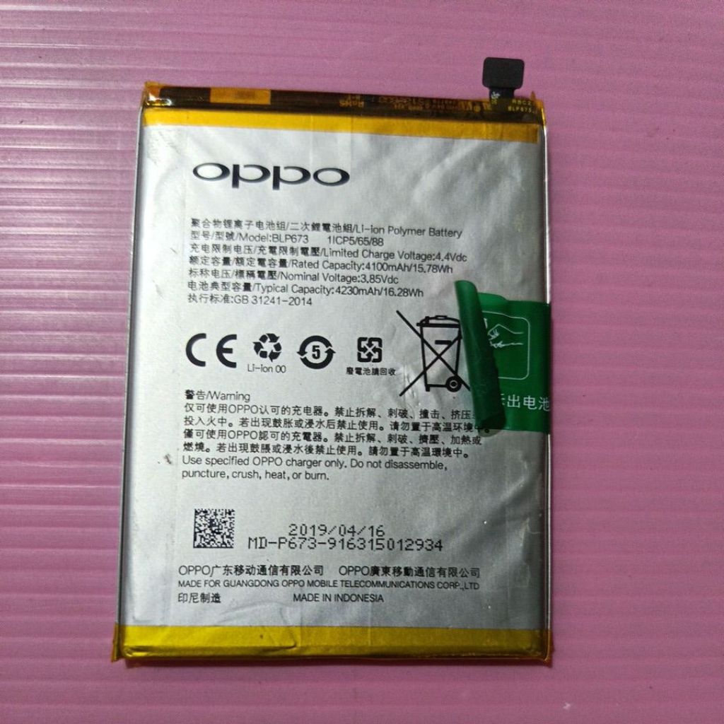Baterai Oppo a3s Ori copotan