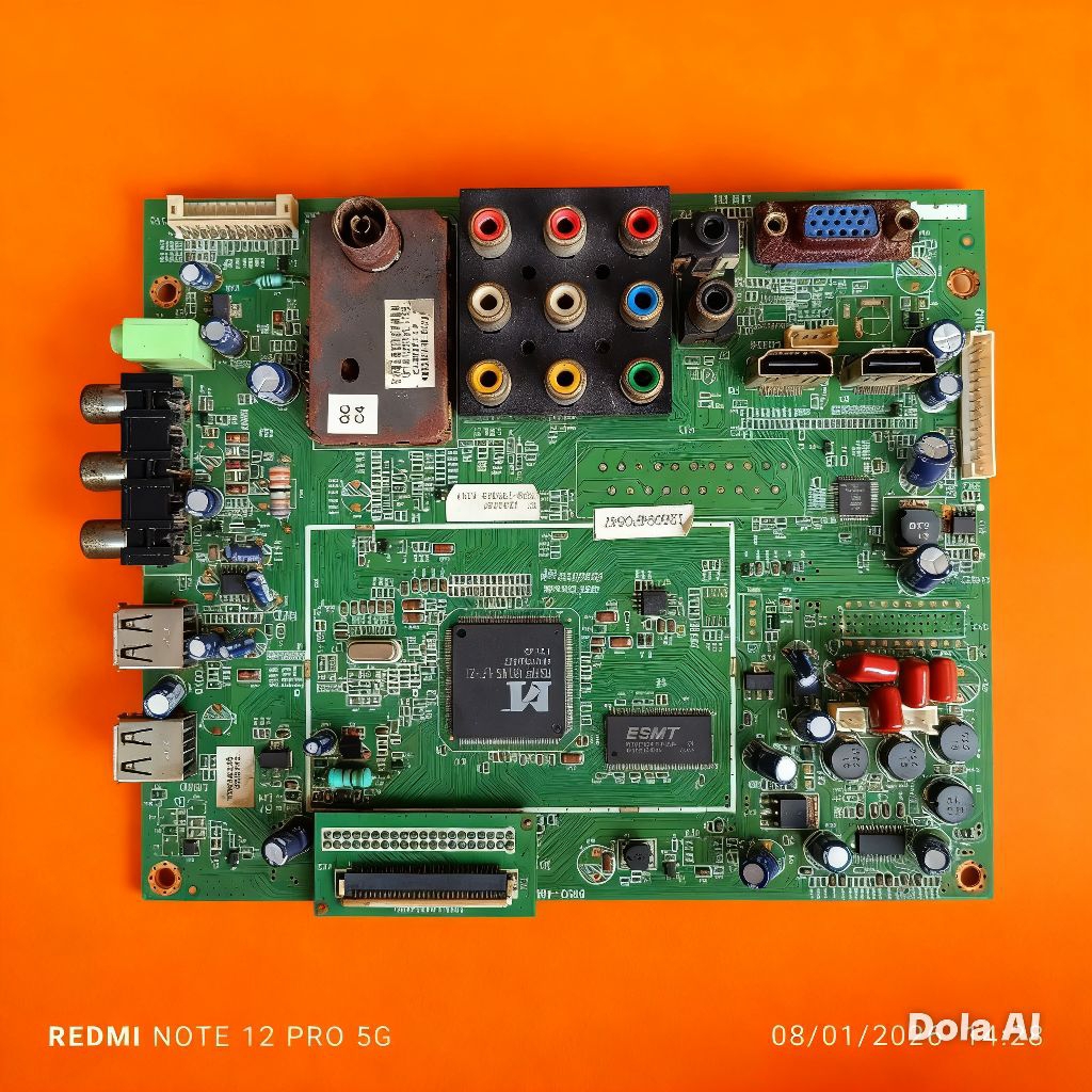 mb Mainboard asli cabutan led tv televisi COOCAA 32E63 normal