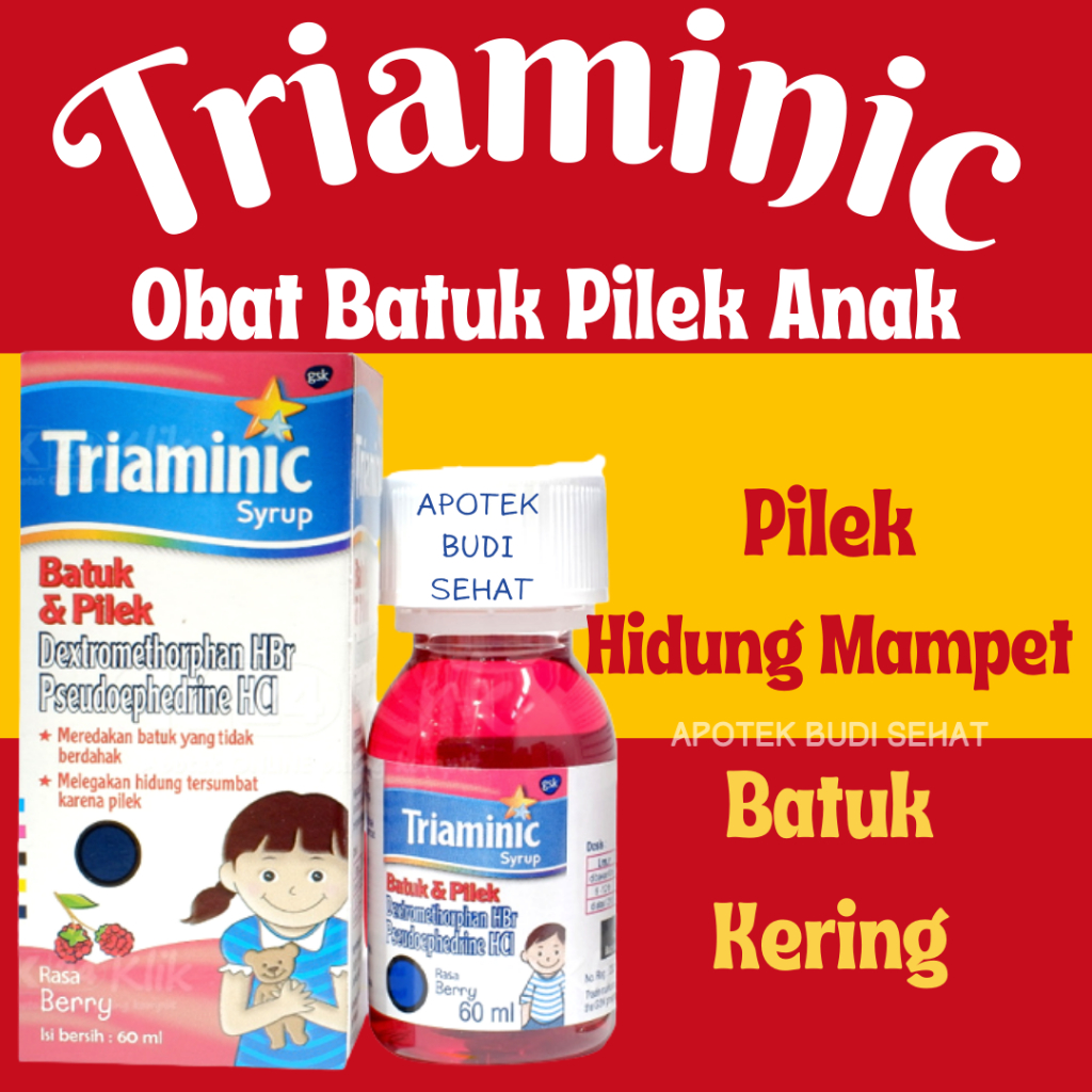 Triaminic Batuk Pilek Obat Batuk Anak Rasa Cherry 60 ml Triaminic Pilek Triaminic Batuk Kering Obat 