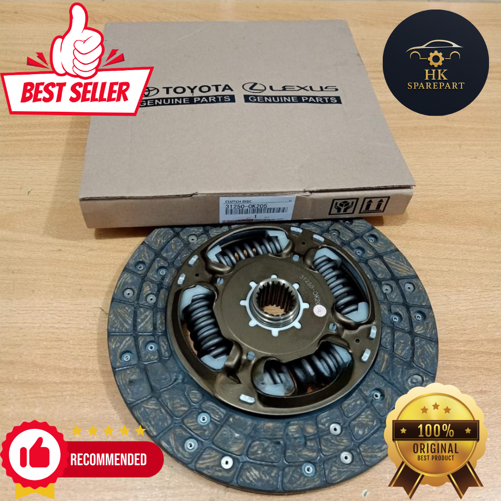 KAMPAS KOPLING / CLUTCH DISC TOYOTA HILUX FORTUNER DIESEL 2500CC 2.5CC 31250-0K205 ORIGINAL ASLI MAD