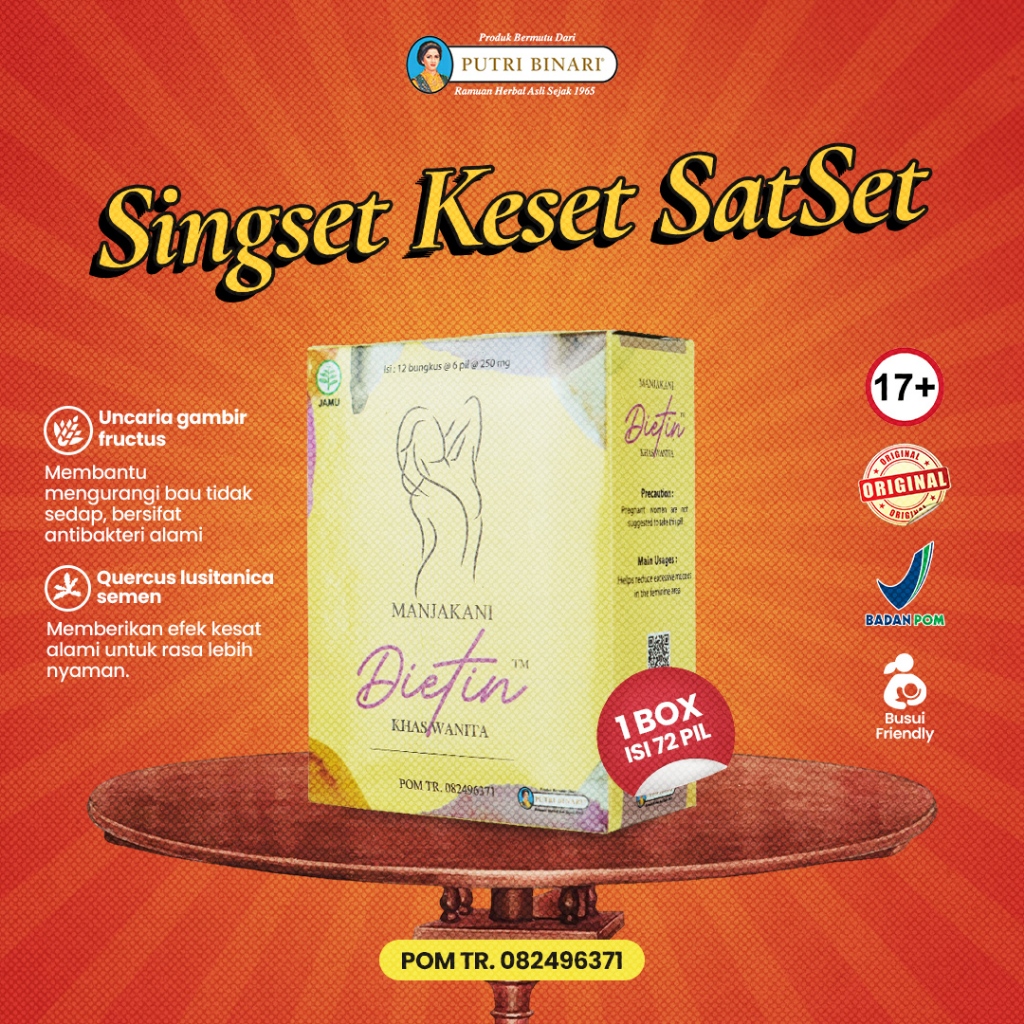 [ORIGINAL] MAJAKANI DIETIN Putri Binari / MERAMPINGKAN TUBUH / Jamu Herbal Lancar Siklus Wanita & Ny