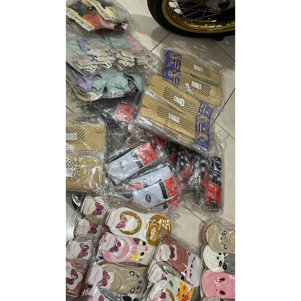 Borongan paket usaha accesories jepit rambut kaos kaki