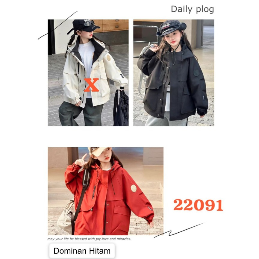 Jaket Parasut Unisex 8-10th (Seri 5)/Grosir Baju Anak Import