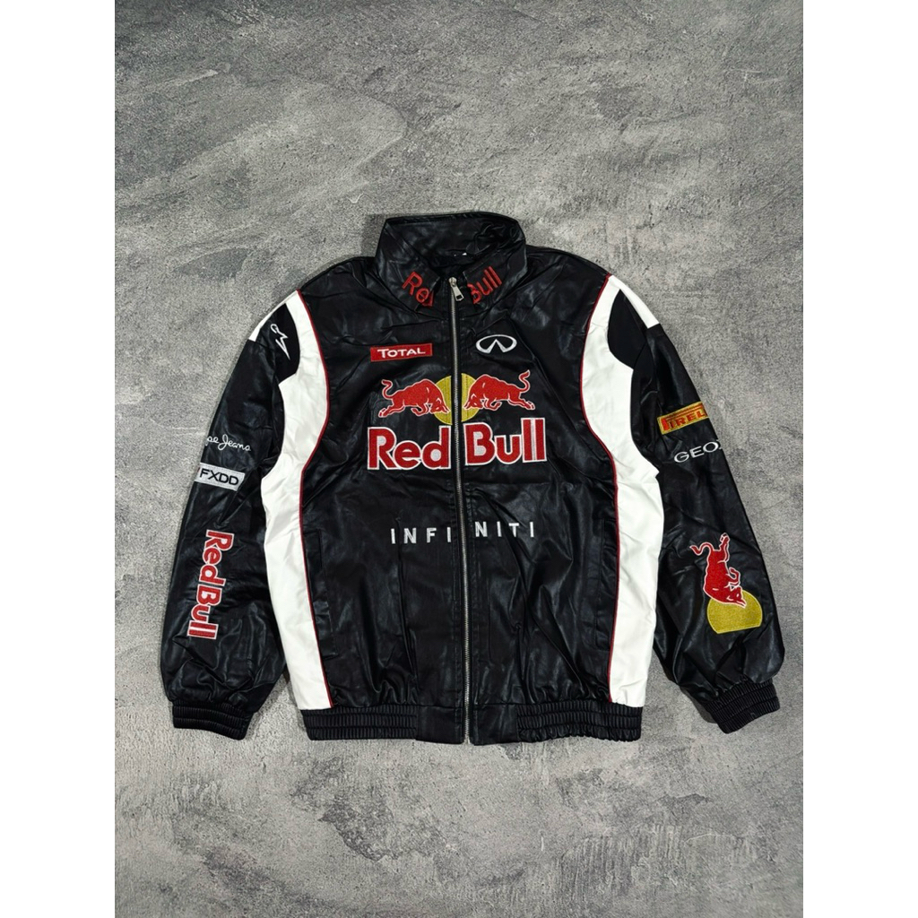 red bull leather racing jacket
